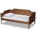 Baxton Studio Alya Classic Traditional Farmhouse Walnut Brown Finished Wood Twin Size Daybed - BSOMG0016-1-Walnut-Daybed