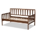 Baxton Studio Midori Modern and Contemporary Transitional Walnut Brown Finished Wood Twin Size Daybed - BSOMG0046-1-Walnut-Daybed