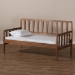 Baxton Studio Midori Modern and Contemporary Transitional Walnut Brown Finished Wood Twin Size Daybed - BSOMG0046-1-Walnut-Daybed