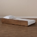 Baxton Studio Midori Modern and Contemporary Transitional Walnut Brown Finished Wood Twin Size Trundle Bed - BSOMG0046-1-Walnut-Trundle