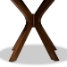 Baxton Studio Kenji Modern and Contemporary Walnut Brown Finished 34-Inch-Wide Round Wood Dining Table - BSORH7208T-Walnut-35-IN-DT