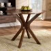 Baxton Studio Kenji Modern and Contemporary Walnut Brown Finished 34-Inch-Wide Round Wood Dining Table - BSORH7208T-Walnut-35-IN-DT