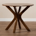 Baxton Studio Kenji Modern and Contemporary Walnut Brown Finished 34-Inch-Wide Round Wood Dining Table - BSORH7208T-Walnut-35-IN-DT