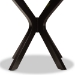 Baxton Studio Kenji Modern and Contemporary Dark Brown Finished 34-Inch-Wide Round Wood Dining Table - BSORH7208T-Dark Brown-35-IN-DT