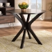 Baxton Studio Kenji Modern and Contemporary Dark Brown Finished 34-Inch-Wide Round Wood Dining Table - BSORH7208T-Dark Brown-35-IN-DT