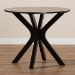 Baxton Studio Kenji Modern and Contemporary Dark Brown Finished 34-Inch-Wide Round Wood Dining Table - BSORH7208T-Dark Brown-35-IN-DT