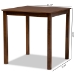 Baxton Studio Lenoir Modern and Contemporary Walnut Brown Finished Wood Counter Height Pub Table - BSORH7070T-Walnut-PT