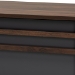 Baxton Studio Naoki Modern and Contemporary Two-Tone Grey and Walnut Finished Wood TV Stand with Drop-Down Compartments - BSOLV15TV15130-Columbia/Dark Grey-TV