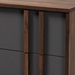 Baxton Studio Naoki Modern and Contemporary Two-Tone Grey and Walnut Finished Wood 5-Drawer Bedroom Chest - BSOLV15COD15230-Columbia/Dark Grey-5DW-Chest