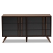 Baxton Studio Naoki Modern and Contemporary Two-Tone Grey and Walnut Finished Wood 6-Drawer Bedroom Dresser - BSOLV15COD15231-Columbia/Dark Grey-6DW-Dresser