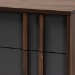 Baxton Studio Naoki Modern and Contemporary Two-Tone Grey and Walnut Finished Wood 6-Drawer Bedroom Dresser - BSOLV15COD15231-Columbia/Dark Grey-6DW-Dresser