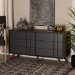 Baxton Studio Naoki Modern and Contemporary Two-Tone Grey and Walnut Finished Wood 6-Drawer Bedroom Dresser - BSOLV15COD15231-Columbia/Dark Grey-6DW-Dresser