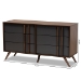 Baxton Studio Naoki Modern and Contemporary Two-Tone Grey and Walnut Finished Wood 6-Drawer Bedroom Dresser - BSOLV15COD15231-Columbia/Dark Grey-6DW-Dresser