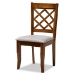 Baxton Studio Jana Modern and Contemporary Grey Fabric Upholstered and Walnut Brown Finished Wood 5-Piece Dining Set - BSOJana-Grey/Walnut-5PC Dining Set