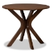 Baxton Studio Jana Modern and Contemporary Grey Fabric Upholstered and Walnut Brown Finished Wood 5-Piece Dining Set - BSOJana-Grey/Walnut-5PC Dining Set
