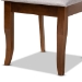 Baxton Studio Jana Modern and Contemporary Grey Fabric Upholstered and Walnut Brown Finished Wood 5-Piece Dining Set - BSOJana-Grey/Walnut-5PC Dining Set