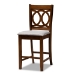 Baxton Studio Lenoir Modern and Contemporary Grey Fabric Upholstered Walnut Brown Finished 5-Piece Wood Pub Set - BSORH315P-Grey/Walnut-5PC Pub Set