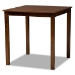 Baxton Studio Lenoir Modern and Contemporary Grey Fabric Upholstered Walnut Brown Finished 5-Piece Wood Pub Set - BSORH315P-Grey/Walnut-5PC Pub Set