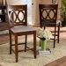 Baxton Studio Lenoir Modern and Contemporary Grey Fabric Upholstered Walnut Brown Finished Wood 2-Piece Counter Height Pub Chair Set - BSORH315P-Grey/Walnut-PC