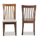 Baxton Studio Minette Modern and Contemporary Grey Fabric Upholstered Walnut Brown Finished Wood 2-Piece Dining Chair Set - BSORH319C-Grey/Walnut-DC-2PK