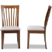 Baxton Studio Minette Modern and Contemporary Grey Fabric Upholstered Walnut Brown Finished Wood 2-Piece Dining Chair Set - BSORH319C-Grey/Walnut-DC-2PK