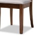 Baxton Studio Minette Modern and Contemporary Grey Fabric Upholstered Walnut Brown Finished Wood 2-Piece Dining Chair Set - BSORH319C-Grey/Walnut-DC-2PK