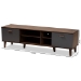 Baxton Studio Moina Mid-Century Modern Two-Tone Walnut Brown and Grey Finished Wood TV Stand - BSOSE TV90810WI-Columbia/Dark Grey-TV Stand