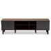 Baxton Studio Moina Mid-Century Modern Two-Tone Walnut Brown and Grey Finished Wood TV Stand - BSOSE TV90810WI-Columbia/Dark Grey-TV Stand