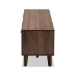 Baxton Studio Moina Mid-Century Modern Two-Tone Walnut Brown and Grey Finished Wood TV Stand - BSOSE TV90810WI-Columbia/Dark Grey-TV Stand
