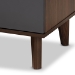 Baxton Studio Moina Mid-Century Modern Two-Tone Walnut Brown and Grey Finished Wood TV Stand - BSOSE TV90810WI-Columbia/Dark Grey-TV Stand