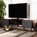 Baxton Studio Moina Mid-Century Modern Two-Tone Walnut Brown and Grey Finished Wood TV Stand - BSOSE TV90810WI-Columbia/Dark Grey-TV Stand