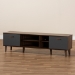 Baxton Studio Moina Mid-Century Modern Two-Tone Walnut Brown and Grey Finished Wood TV Stand - BSOSE TV90810WI-Columbia/Dark Grey-TV Stand