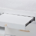 Baxton Studio Mirza Modern and Contemporary White Finished Wood 5-Drawer Twin Size Storage Bed with Pull-Out Desk - BSOMG0041-White-Twin