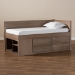 Baxton Studio Levon Modern and Contemporary Antique Oak Finished Wood 4-Drawer Twin Size Storage Bed - BSOMG0042-Antique Oak-Twin