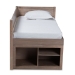 Baxton Studio Levon Modern and Contemporary Antique Oak Finished Wood 4-Drawer Twin Size Storage Bed - BSOMG0042-Antique Oak-Twin