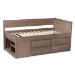 Baxton Studio Levon Modern and Contemporary Antique Oak Finished Wood 4-Drawer Twin Size Storage Bed - BSOMG0042-Antique Oak-Twin