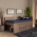 Baxton Studio Levon Modern and Contemporary Antique Oak Finished Wood 4-Drawer Twin Size Storage Bed - BSOMG0042-Antique Oak-Twin