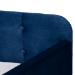 Baxton Studio Jona Modern and Contemporary Transitional Navy Blue Velvet Fabric Upholstered and Button Tufted Twin Size Daybed with Trundle - BSOCF9183-Navy Blue-Daybed-T/T
