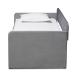 Baxton Studio Jona Modern and Contemporary Transitional Grey Velvet Fabric Upholstered and Button Tufted Twin Size Daybed with Trundle - BSOCF9183-Grey-Daybed-T/T