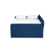 Baxton Studio Jona Modern and Contemporary Transitional Navy Blue Velvet Fabric Upholstered and Button Tufted Queen Size Daybed with Trundle - BSOCF9183-Navy Blue-Daybed-Q/T