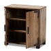 Baxton Studio Cyrille Modern and Contemporary Farmhouse Rustic Finished Wood 2-Door Shoe Cabinet - BSOID-SC001-Yosemile Oak-Shoe Rack