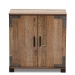 Baxton Studio Cyrille Modern and Contemporary Farmhouse Rustic Finished Wood 2-Door Shoe Cabinet - BSOID-SC001-Yosemile Oak-Shoe Rack