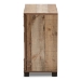 Baxton Studio Cyrille Modern and Contemporary Farmhouse Rustic Finished Wood 2-Door Shoe Cabinet - BSOID-SC001-Yosemile Oak-Shoe Rack