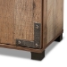 Baxton Studio Cyrille Modern and Contemporary Farmhouse Rustic Finished Wood 2-Door Shoe Cabinet - BSOID-SC001-Yosemile Oak-Shoe Rack