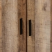 Baxton Studio Cyrille Modern and Contemporary Farmhouse Rustic Finished Wood 3-Door Shoe Cabinet - BSOID-SC002-Yosemile Oak-Shoe Rack