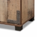 Baxton Studio Cyrille Modern and Contemporary Farmhouse Rustic Finished Wood 3-Door Shoe Cabinet - BSOID-SC002-Yosemile Oak-Shoe Rack