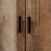 Baxton Studio Cyrille Modern and Contemporary Farmhouse Rustic Finished Wood 4-Door Shoe Cabinet - BSOID-SC003-Yosemile Oak-Shoe Rack