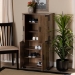 Baxton Studio Cyrille Modern and Contemporary Farmhouse Rustic Finished Wood 4-Door Shoe Cabinet - BSOID-SC003-Yosemile Oak-Shoe Rack