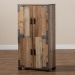 Baxton Studio Cyrille Modern and Contemporary Farmhouse Rustic Finished Wood 4-Door Shoe Cabinet - BSOID-SC003-Yosemile Oak-Shoe Rack