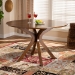 Baxton Studio Kenji Modern and Contemporary Walnut Brown Finished 45-Inch-Wide Round Wood Dining Table - BSORH7208T-Walnut-48-IN-DT
